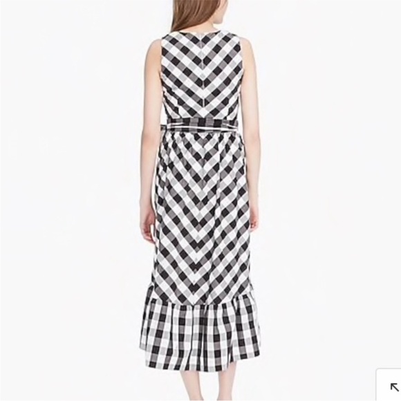 J. Crew Black and White Checkered Dress Size 2 (Without the wrap) - Picture 3 of 14